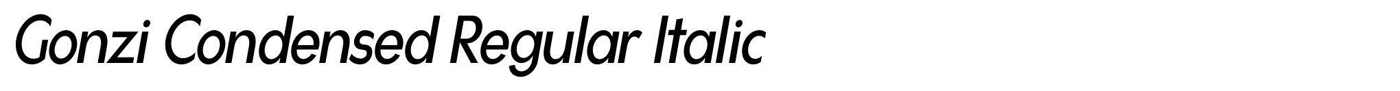 Gonzi Condensed Regular Italic image